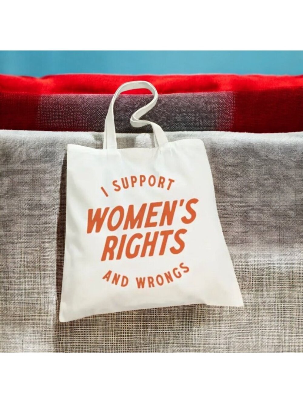 I SUPPORT WOMENS RIGHTS Canvas Tote Bag NEW in package